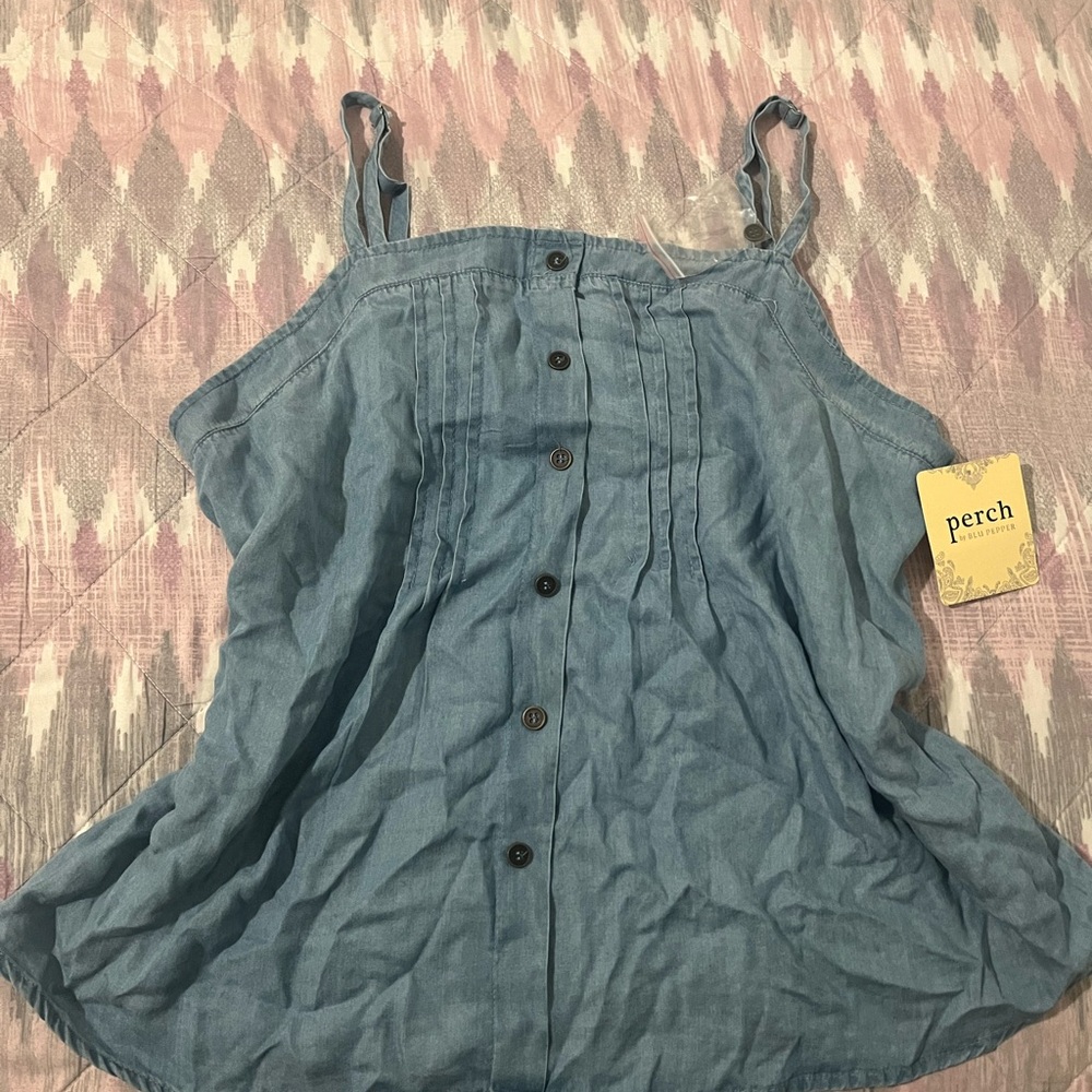 Blu Pepper Green Camisole Pleated Tank Top